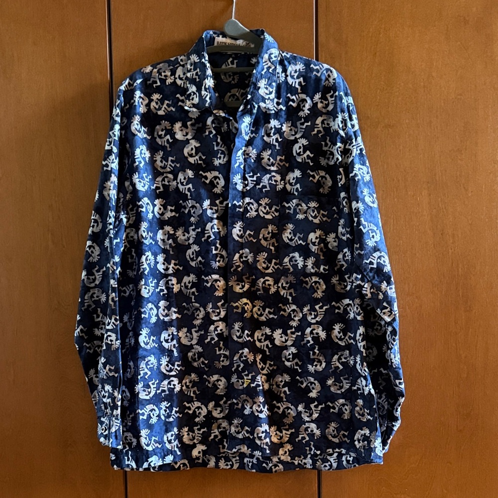 Batik Samar men’s over shirt Size men’s xtra large Cotton Kokopelli